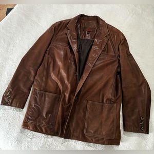 Danier Brown Leather Jacket. Vintage look.